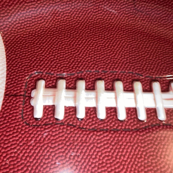 Large Football Plastic Serving Dish Platters- Great for Snacks 17.5 x 11.5" x 2" - Picture 2 of 2